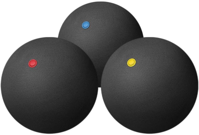 NUOBESTY Squash Ball, 3pcs High Elasticity Bounce Rubber Balls Single Dots, Squash Accessories for Training and Practice, Indoor and Outdoor Sports, Competition - Image 1